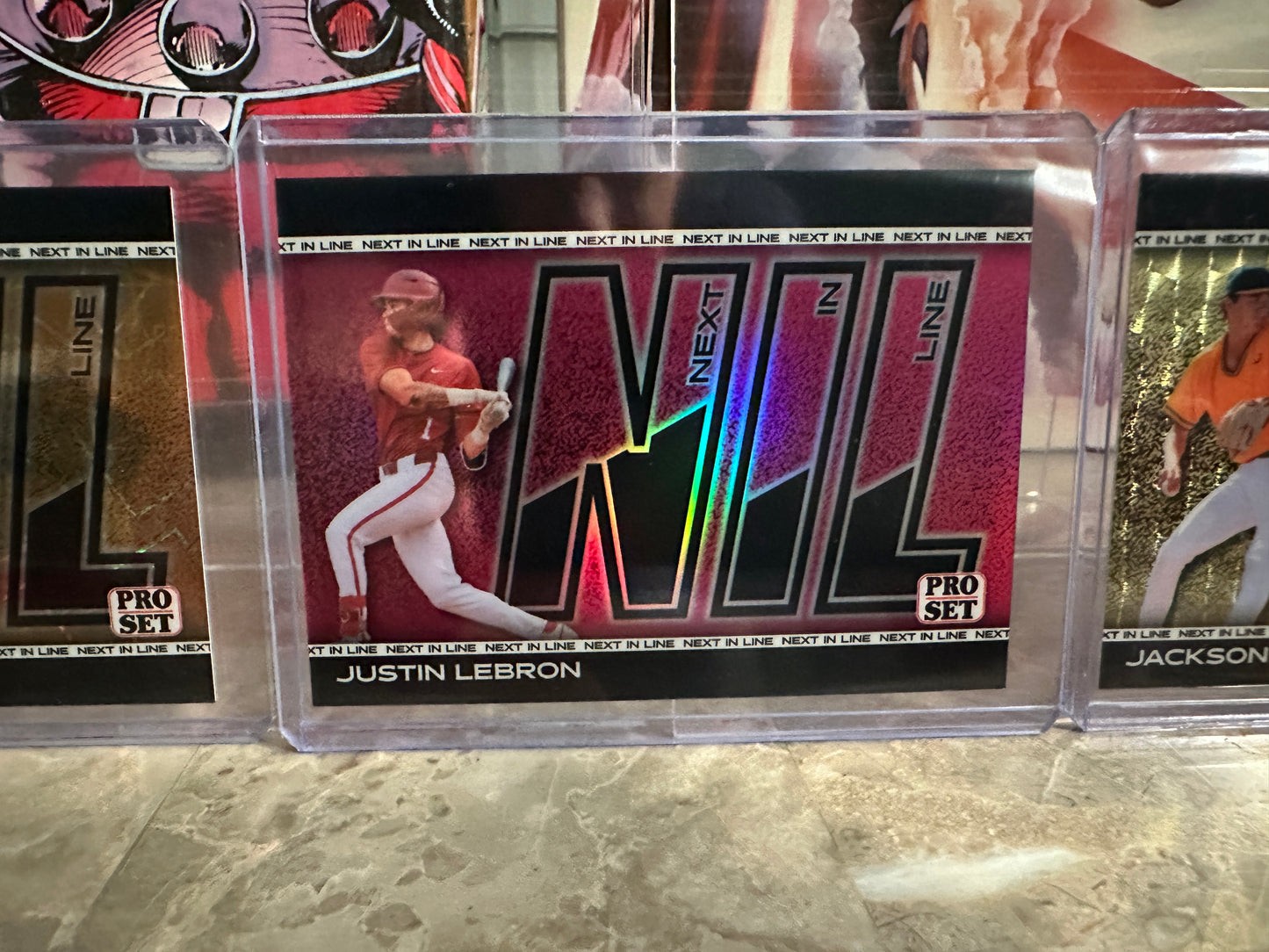 2026 Pro Set NIL Lot Justin Lebron /6 TWO 1/1s Flora Super Prismatic Appenzeller Gold