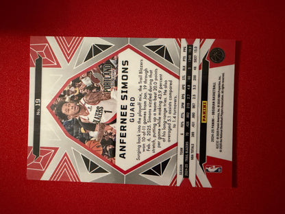 Anfernee Simons 2024-25 Panini Obsidian Basketball Base #19