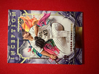 2025 Topps Inception Logan Henderson RC Rookie Card Purple /150 #12