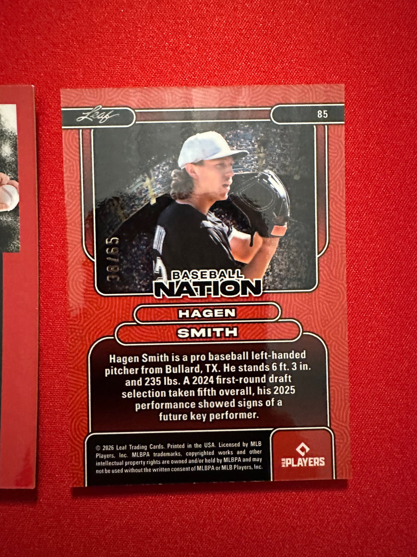 Hagen Smith 2026 Leaf 3-Card Premium Prospect Chase Lot