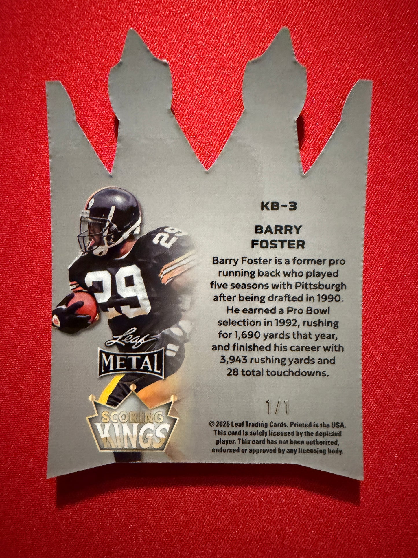 2026 Leaf Metal Barry Foster Scoring Kings Black Shimmer 1/1 Color Match