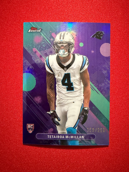 2025 Topps Finest Football Tetairoa McMillan Common Purple /250 #23