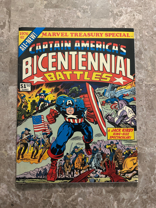 Captain America's Bicentennial Battles FN+ 6.5-7.0 (1976 Marvel Treasury) - Strong Copy