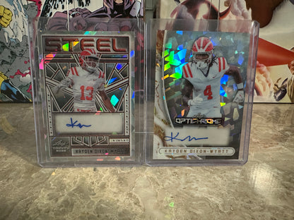 Kayden Dixon-Wyatt 2025 Leaf Trinity 1/1 & 2026 Leaf Optichrome /9 AUTO Lot - USC