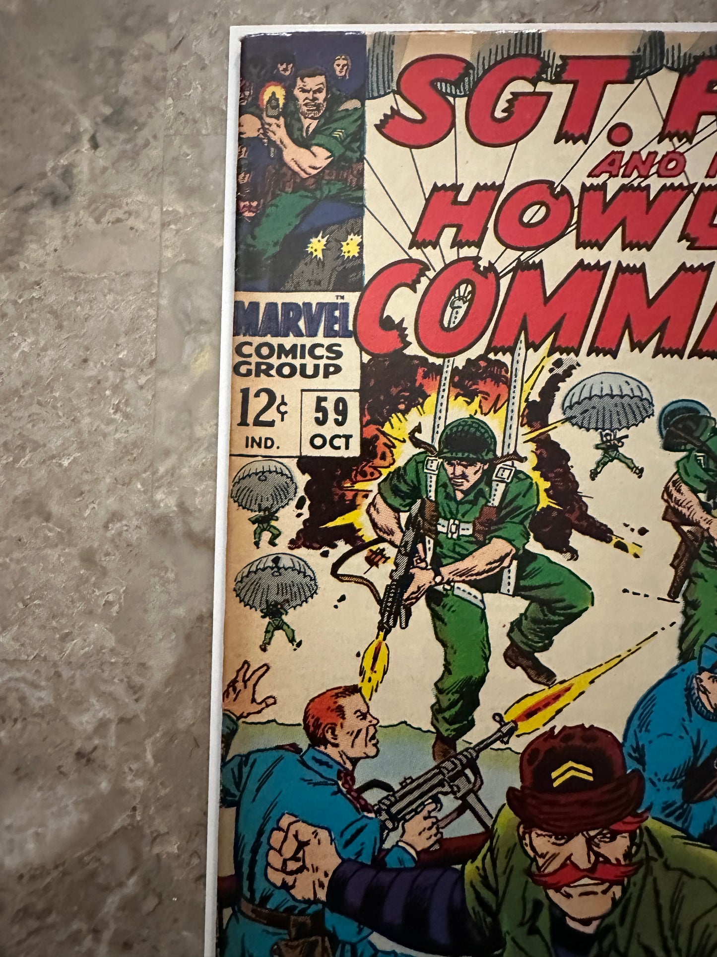 Sgt Fury #59 FN- 5.5 (Marvel Comics 1968) - Higher Grade with tanning