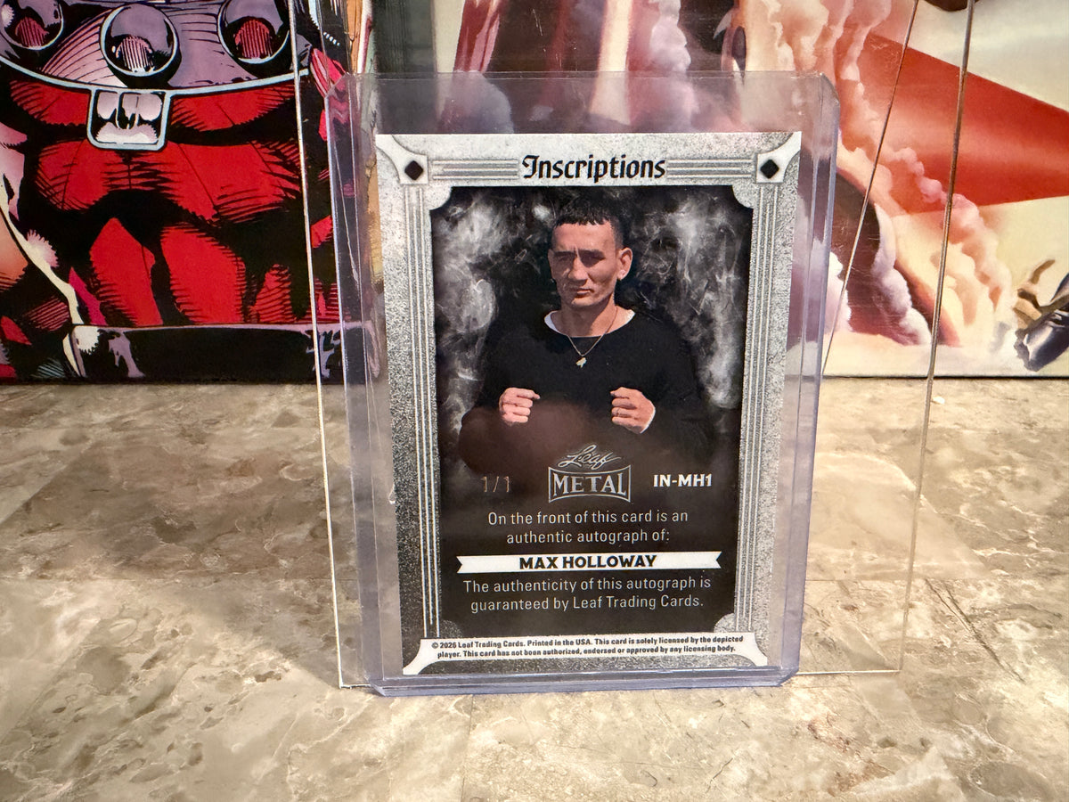 Max Holloway 2026 Leaf Metal Ring Kings Metal Inscriptions Auto White 1/1
