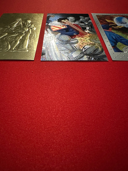 1994 Skybox DC Superman Platinum Series FG1/S4 Forged in Gold/Spectral-Etch