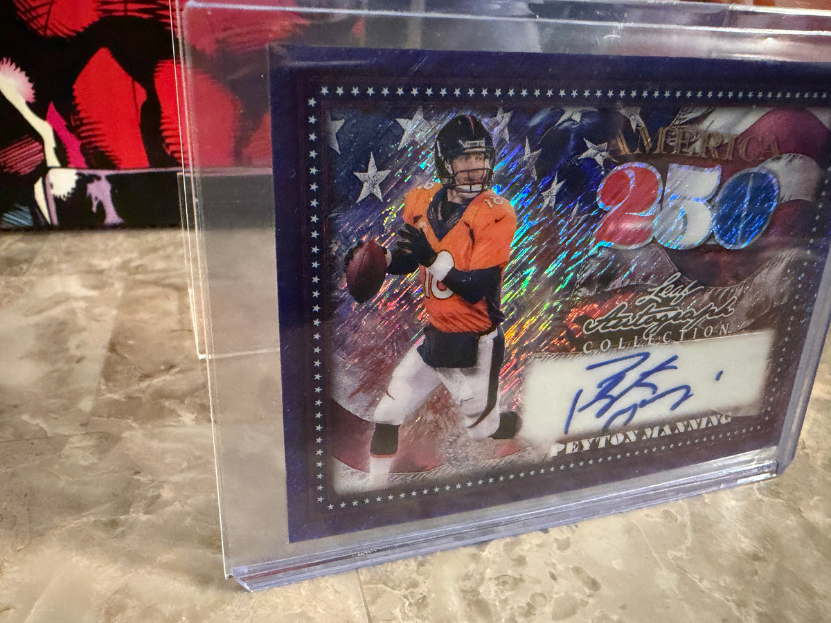Peyton Manning 2026 Leaf Autograph Collection America 250 Auto Purple 1/1