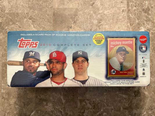 2010 Topps Baseball Complete Set - Mickey Mantle Gold Chrome