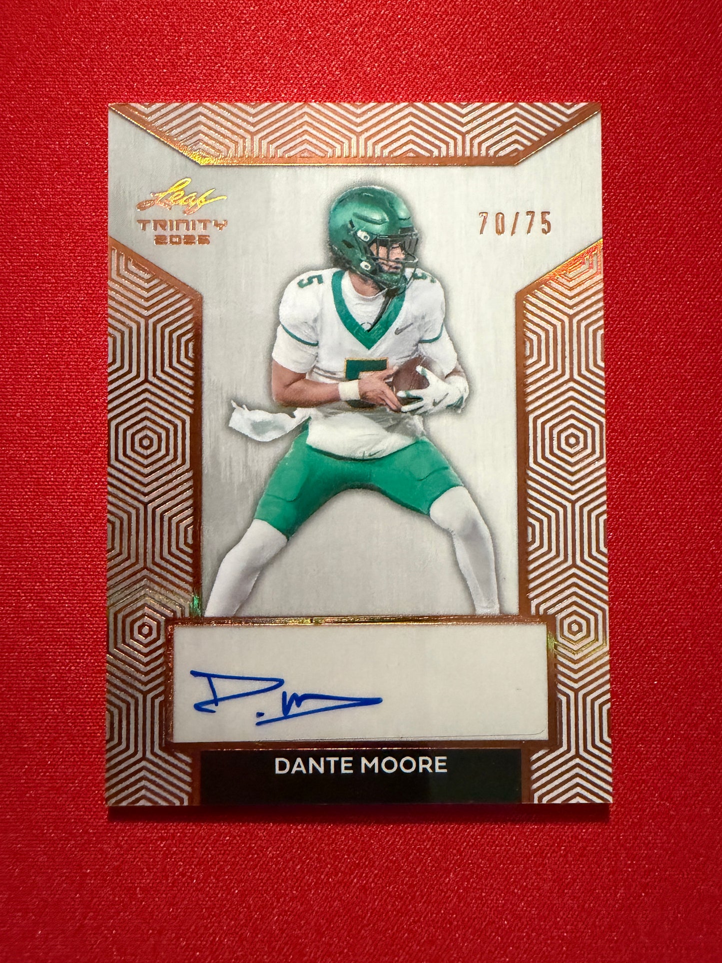 2026 Leaf Trinity Football Dante Moore Base Auto Bronze /75
