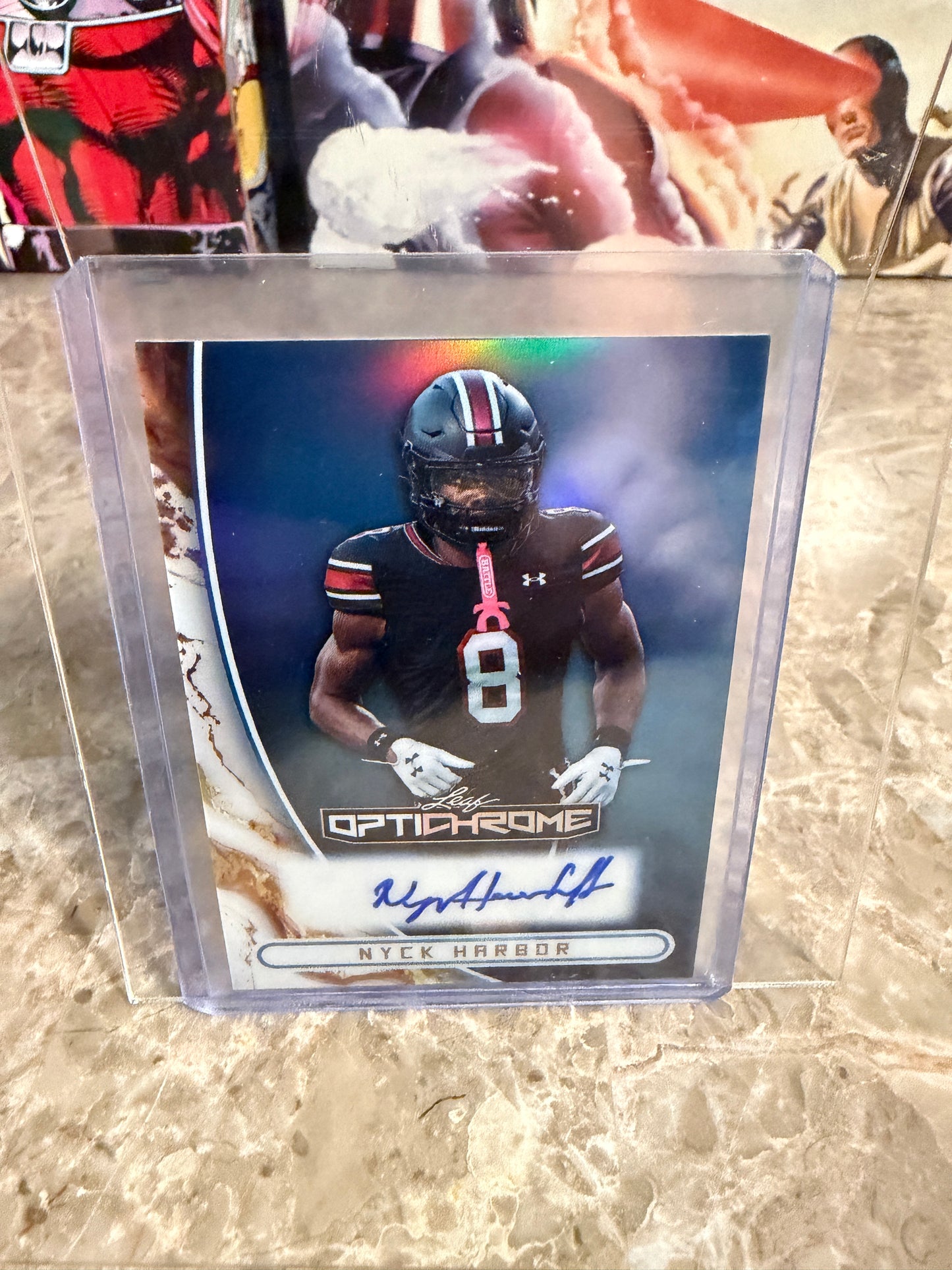 Nyck Harbor 2026 Leaf Optichrome Peace Super Gold Prismatic 1/1 2-Card Auto Lot