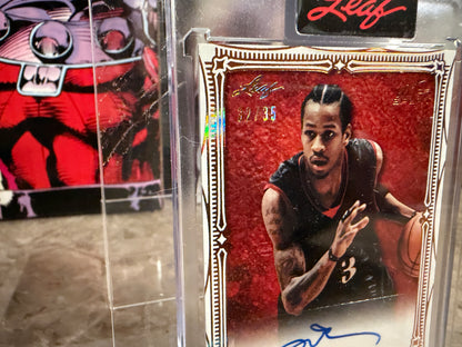 Allen Iverson 2026 Leaf Art of Sport Base Auto Bronze /35