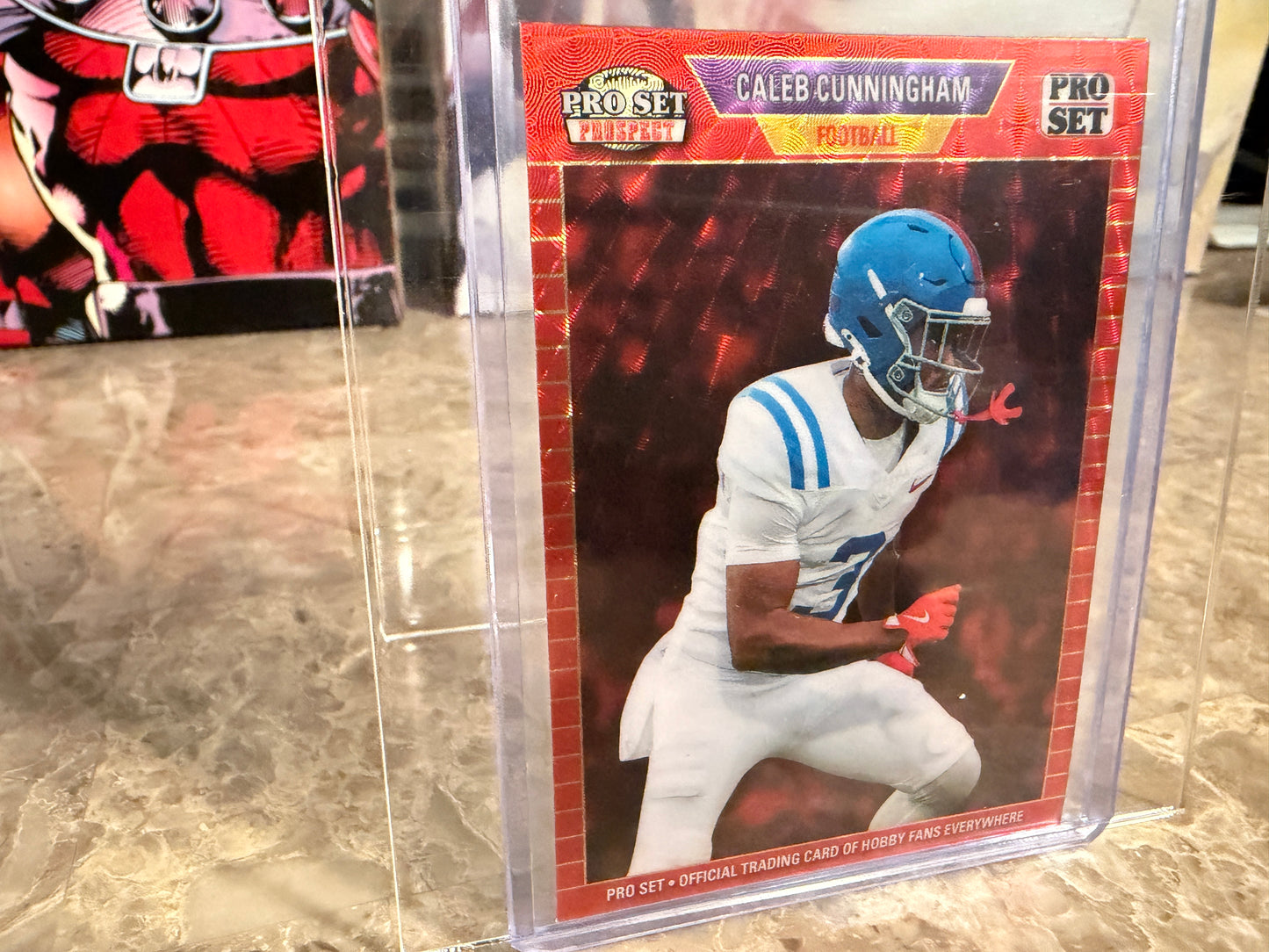 Caleb Cunningham 2026 Leaf Pro Set Metal 1989 Super Prismatic Red Flood 1/1
