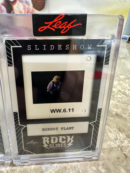 2026 Leaf Slideshow ROBERT PLANT Led Zeppelin Metal /25 + 3 Base 4-Slide LOT