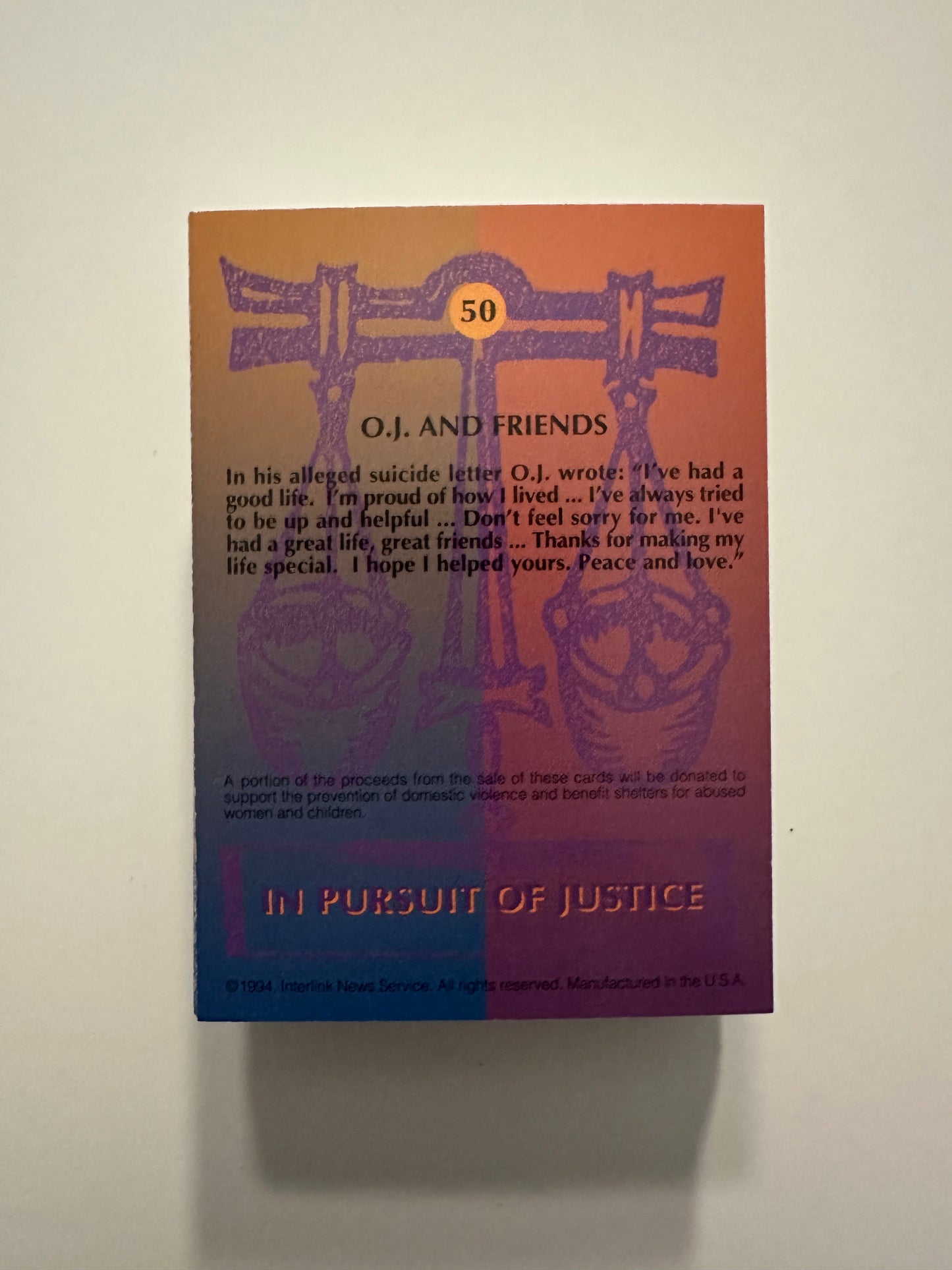In Pursuit of Justice - The OJ SImpson Case - #1-50 Full Set (1994)
