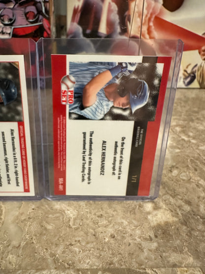 Alex Hernandez 2026 Leaf Pro Set Two-Card Prospect Lot 1/1s