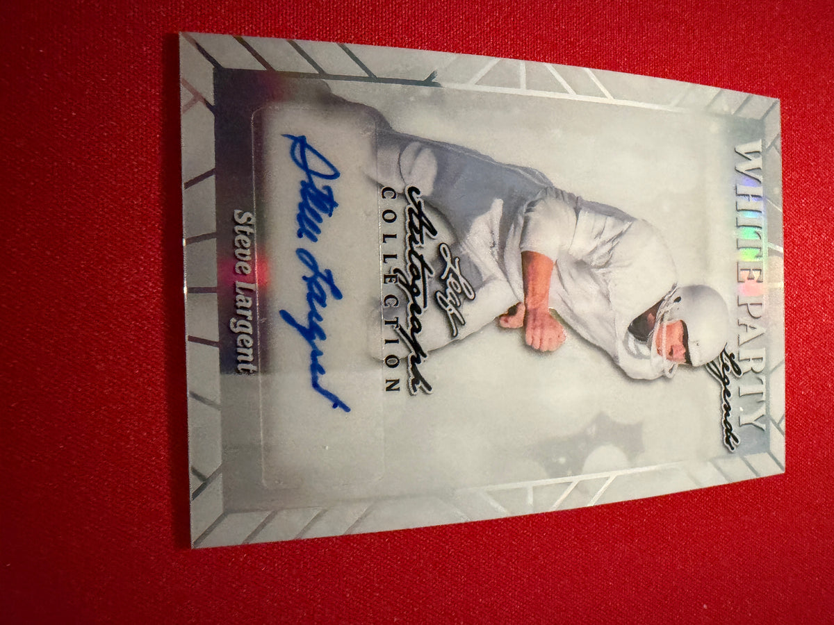 Steve Largent 2026 Leaf Autograph Collection White Party Legends Prismatic 1/1