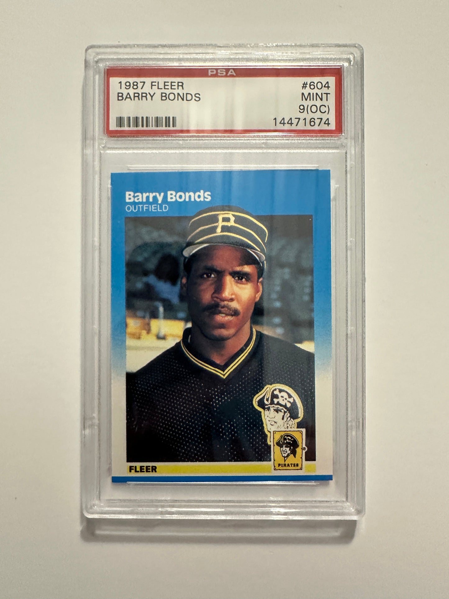 Barry Bonds #604 PSA Graded Mint 9 (OC) (1987 Fleer)