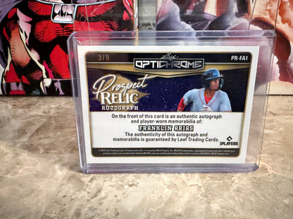 Franklin Arias 2025 Leaf Optichrome Baseball Prospect Relic Auto Pink /8