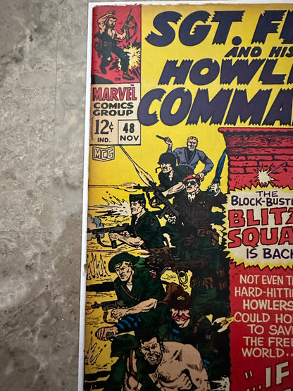 Sgt Fury #48 FN- 5.5 (Marvel Comics 1968) - Higher Grade with tanning