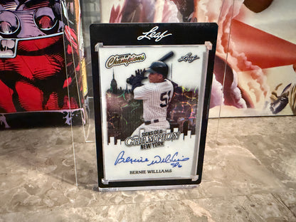 Bernie Williams 2026 Leaf City of Champions Signs Auto New York White Scope /7