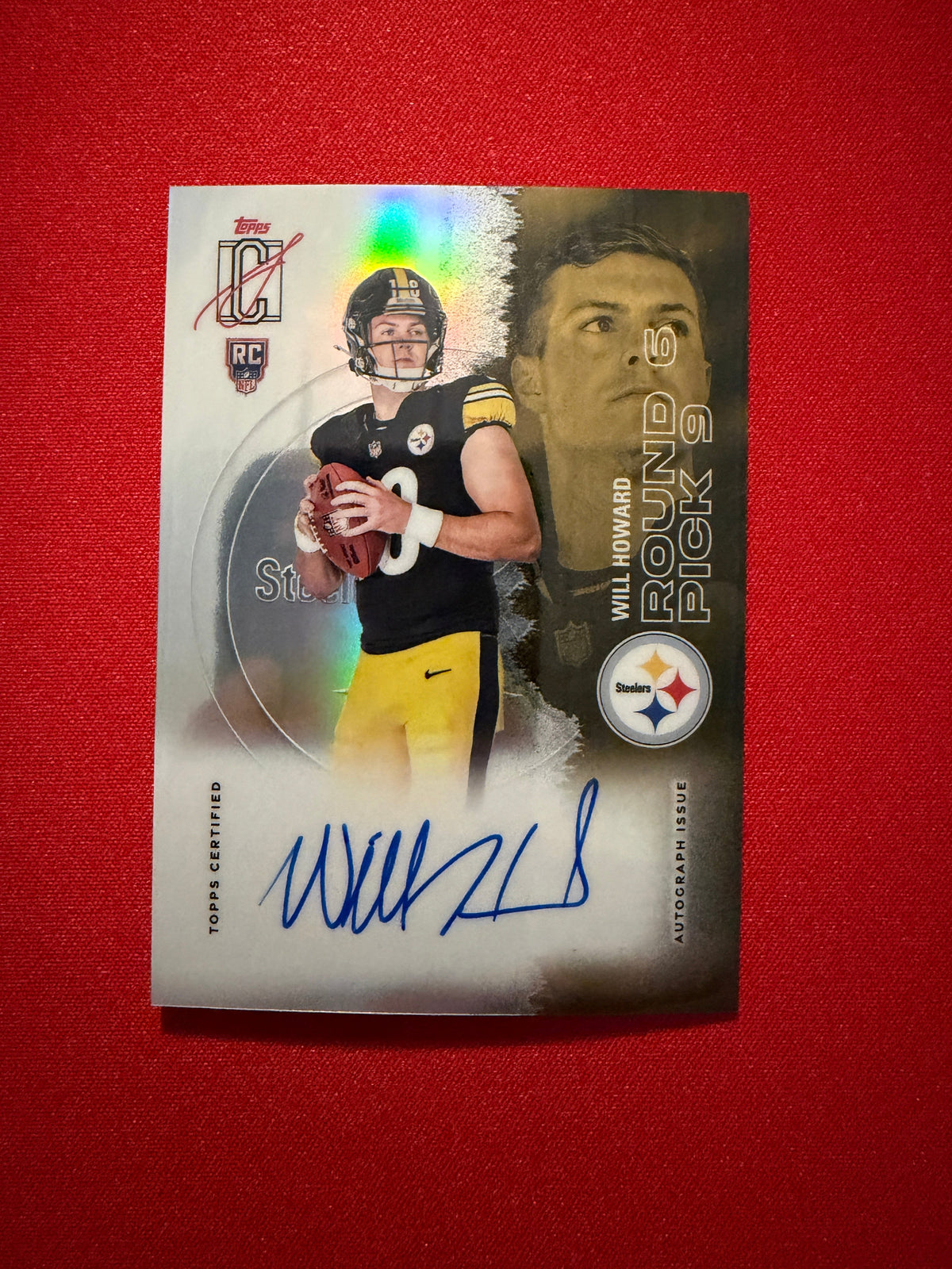 Will Howard 2025 Topps Signature Class Football Base Chrome On-Card Auto #107