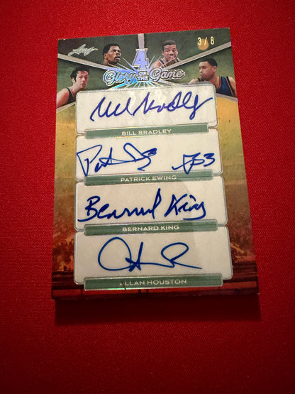 Ewing Bradley King Houston 2025 Leaf Glory of the Game 4 Glory Auto /8