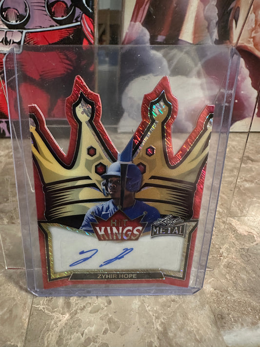 2026 Leaf Metal Baseball Zyhir Hope HIT KINGS Die-Cut Auto 1/1 Dodgers Prospect
