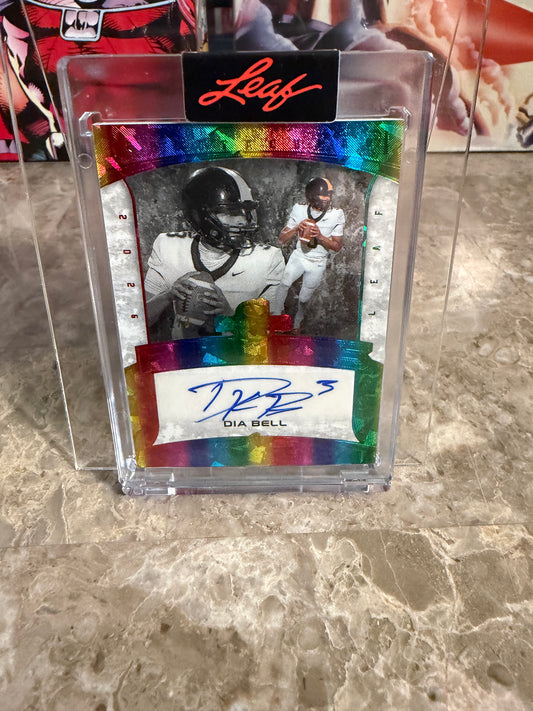 2026 Leaf Spectacular Football Futures Dia Bell Rainbow /3 Auto