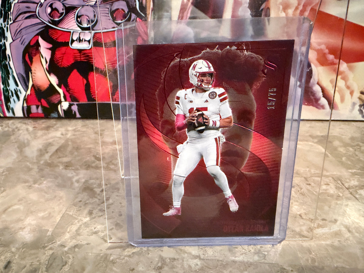 Dylan Raiola 2025 Panini Silhouette Football Base Red Color Match /75 #1