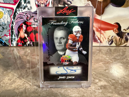 James Simon 2026 Leaf Independence Day Founding Fathers Auto 1/1