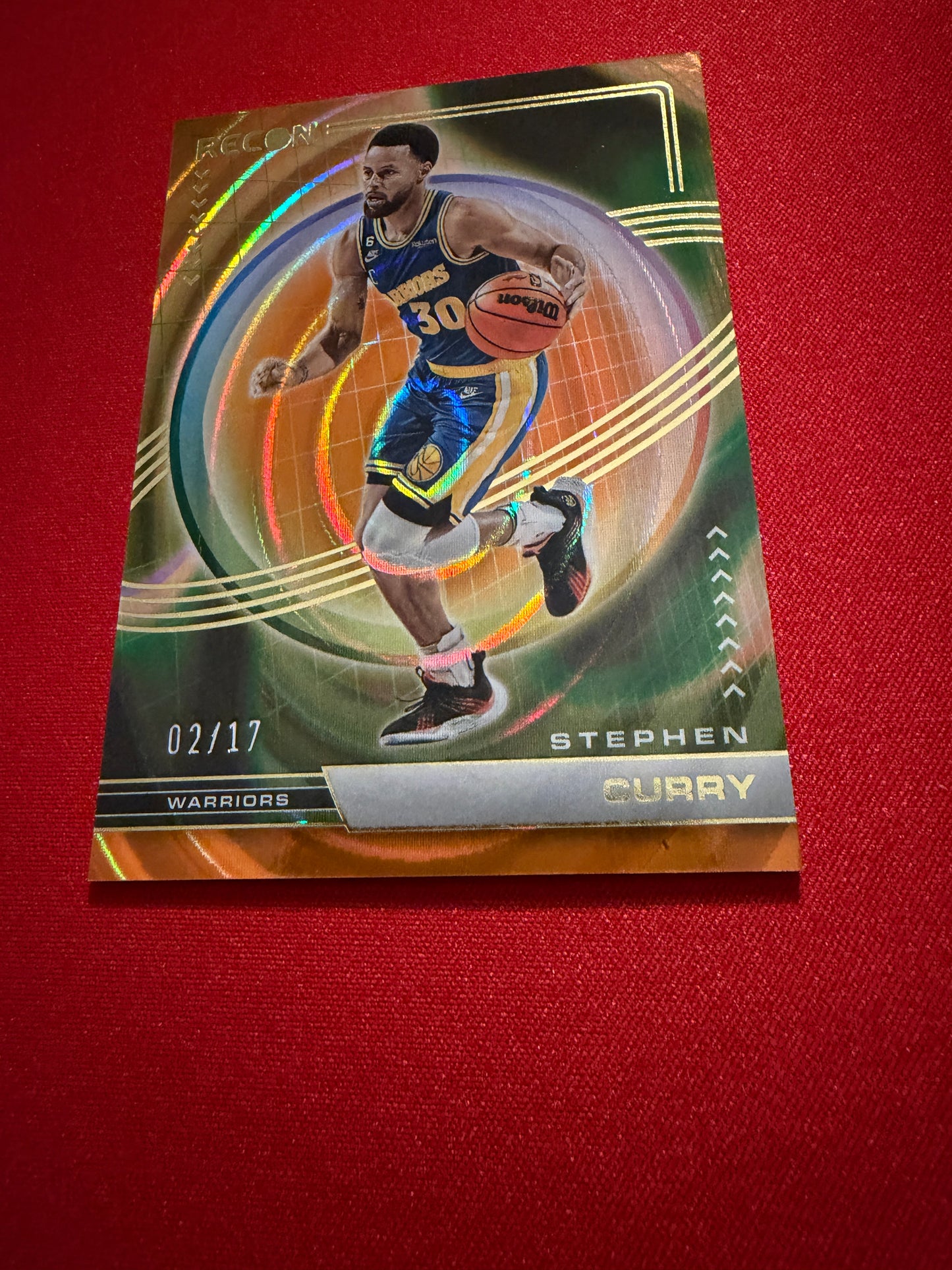 Stephen Curry 2022-23 Panini Recon 02/17 Orange Swirl #188