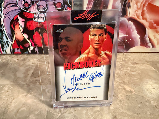 Michel Qissi Van Damme 2026 Leaf Metal Ring Kings Kickboxer Dual Auto Case Hit