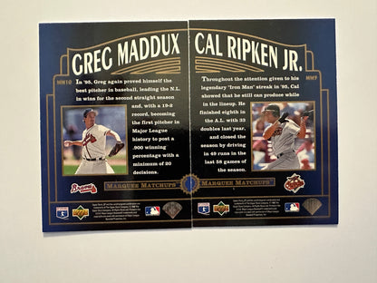 Cal Ripken Jr. #MM9/Greg Maddux #MM10 (1996 Upper Deck SP Marquee Matchups)