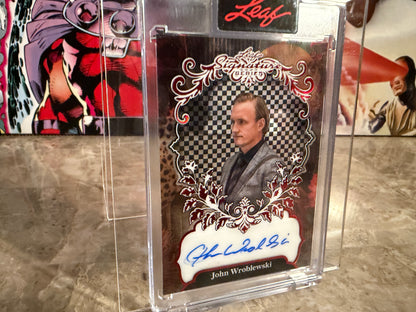 John Wroblewski 2026 Leaf Signature Series Base PETG Clear Auto Red 1/1