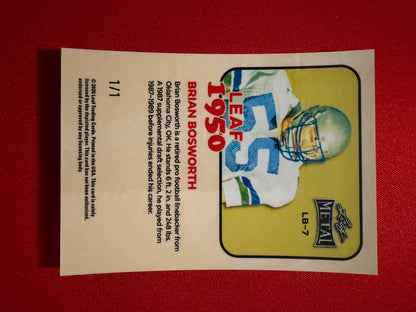 2026 Leaf Metal Football Brian Bosworth 1950 Red Prismatic 1/1
