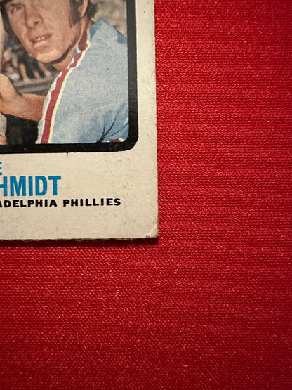 1973 Topps #615 MIKE SCHMIDT Rookie Card RC - Mark on Back - Good Condition