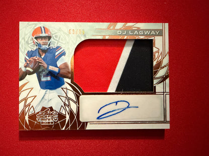 2025 Leaf Trinity Football DJ Lagway Rookie Patch Autograph /99 Multicolor
