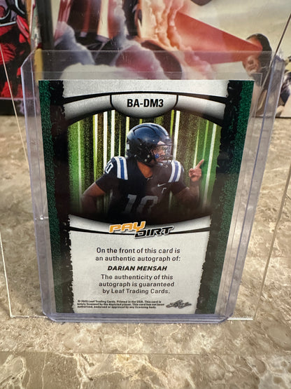 Darian Mensah 2026 Leaf Paydirt Football Base Purple Autograph 1/4
