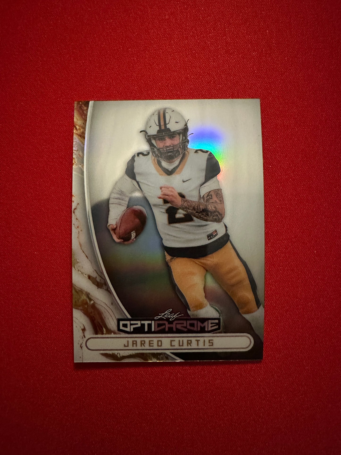 2026 Leaf Optichrome Jared Curtis ONE-OF-ONE Silver Prismatic 1/1 Vandy QB