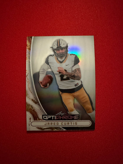2026 Leaf Optichrome Jared Curtis ONE-OF-ONE Silver Prismatic 1/1 Vandy QB