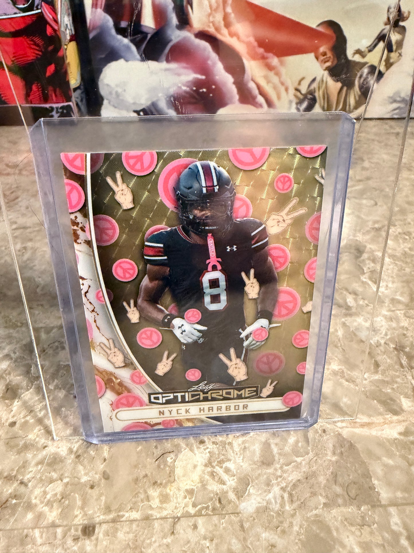 Nyck Harbor 2026 Leaf Optichrome Peace Super Gold Prismatic 1/1 2-Card Auto Lot