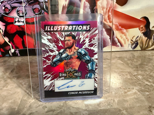 Connor McGregor 2026 Leaf Metal Ring Kings Illustrated Pink /6