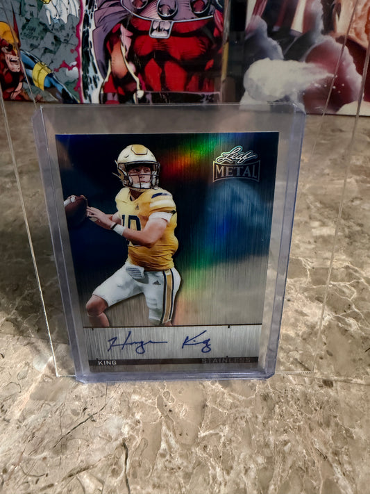 2026 Leaf Metal Football Haynes King Auto Stainless Silver Prismatic 6/12