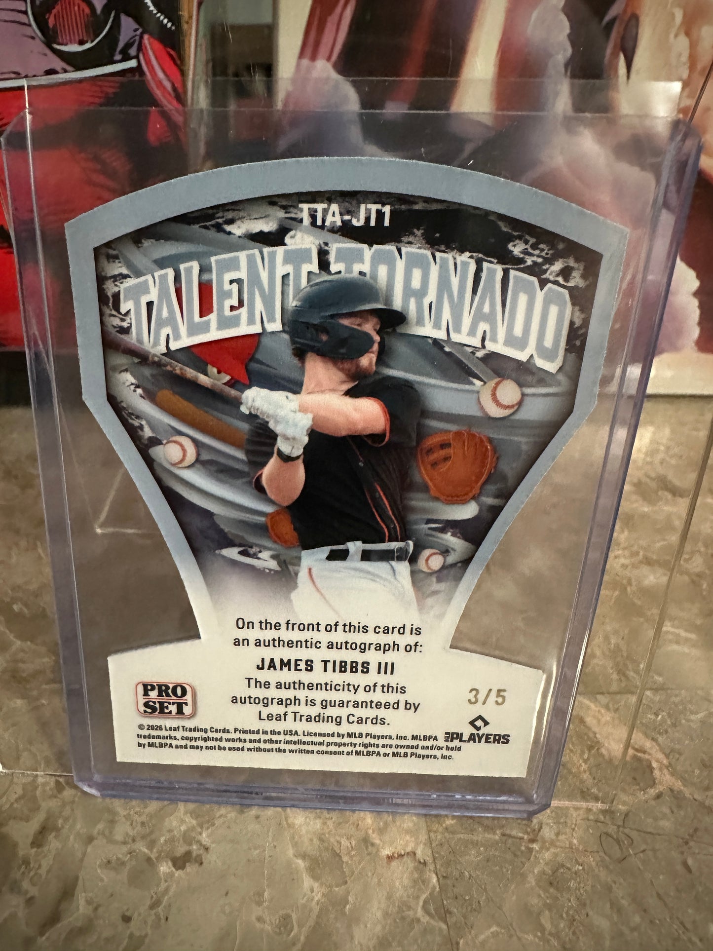 James Tibbs III 2026 Pro Set Talent Tornado Blue Die-Cut AUTO 3/5 Dodgers