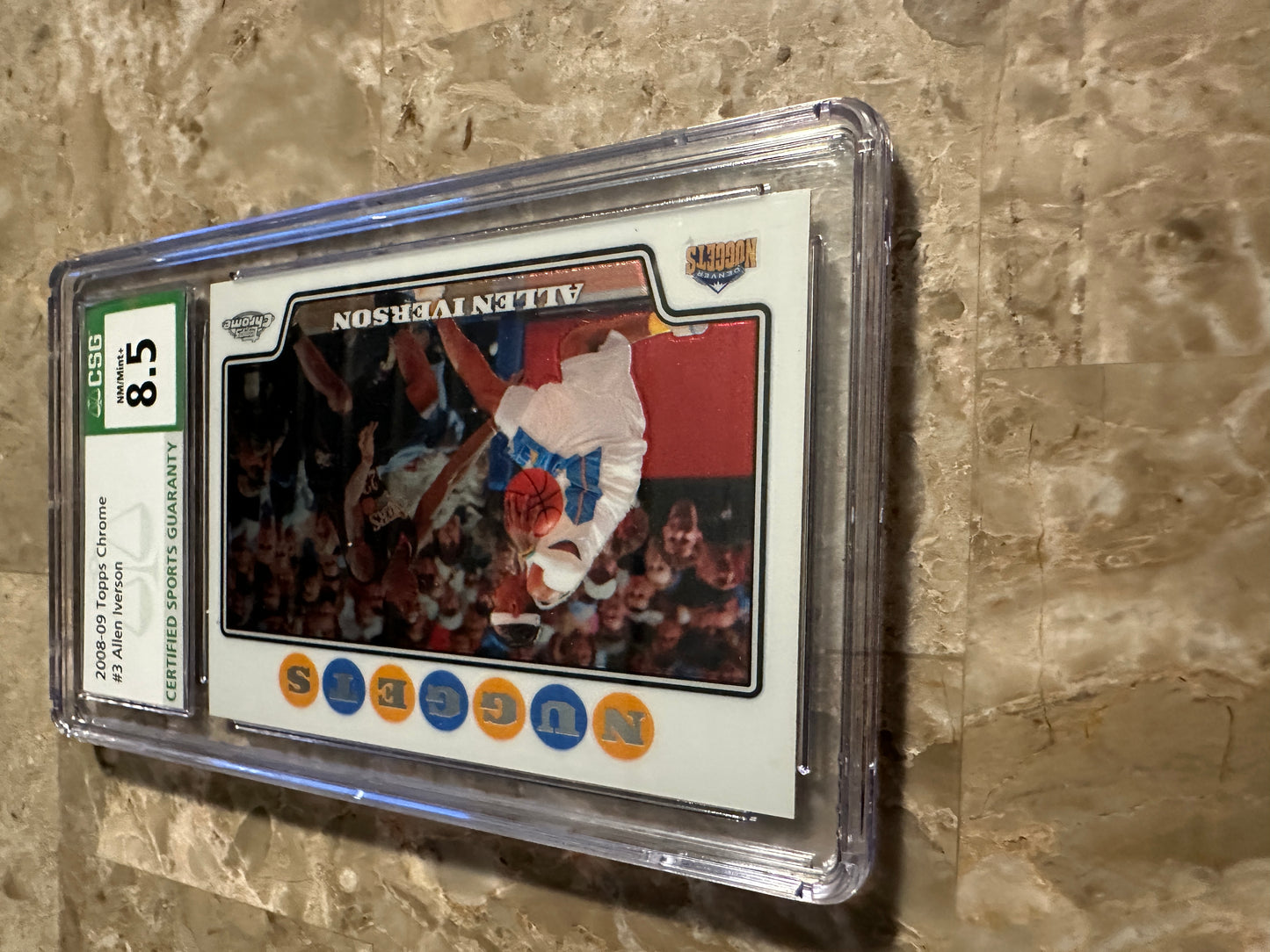 Allen Iverson #3 CSG 8.5 NM/Mint+ (2008-09 Topps Chrome)