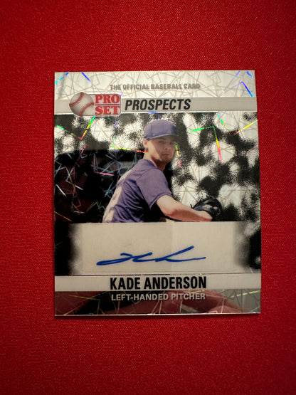 Kade Anderson 2026 Leaf Pro Set 1990 Mini Silver Lazer 1/1 Auto