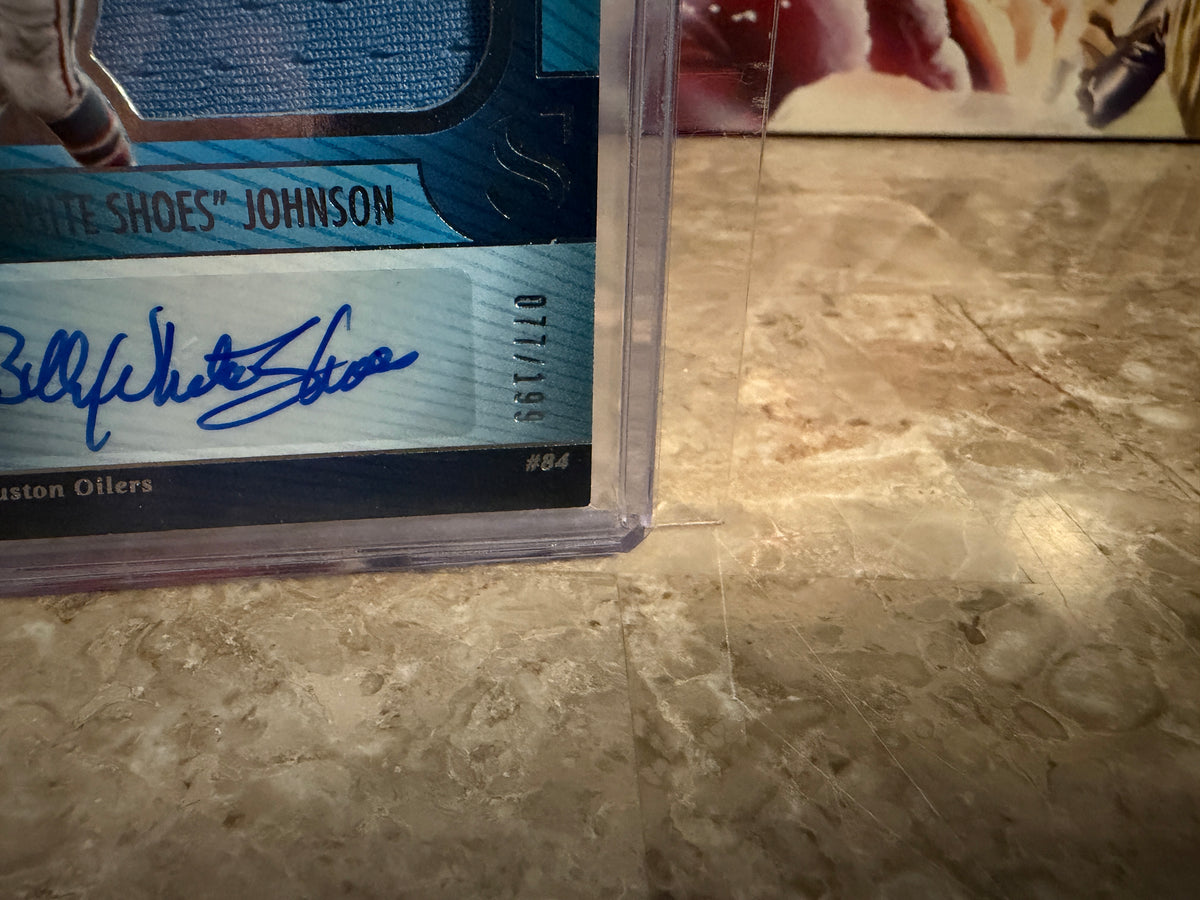 Billy White Shoes Johnson 2025 Panini Silhouette Football Autographs Patch /199