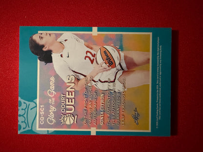 Sonja Citron 2025 Leaf Glory of the Game Basketball Court Queens Auto Silver /40
