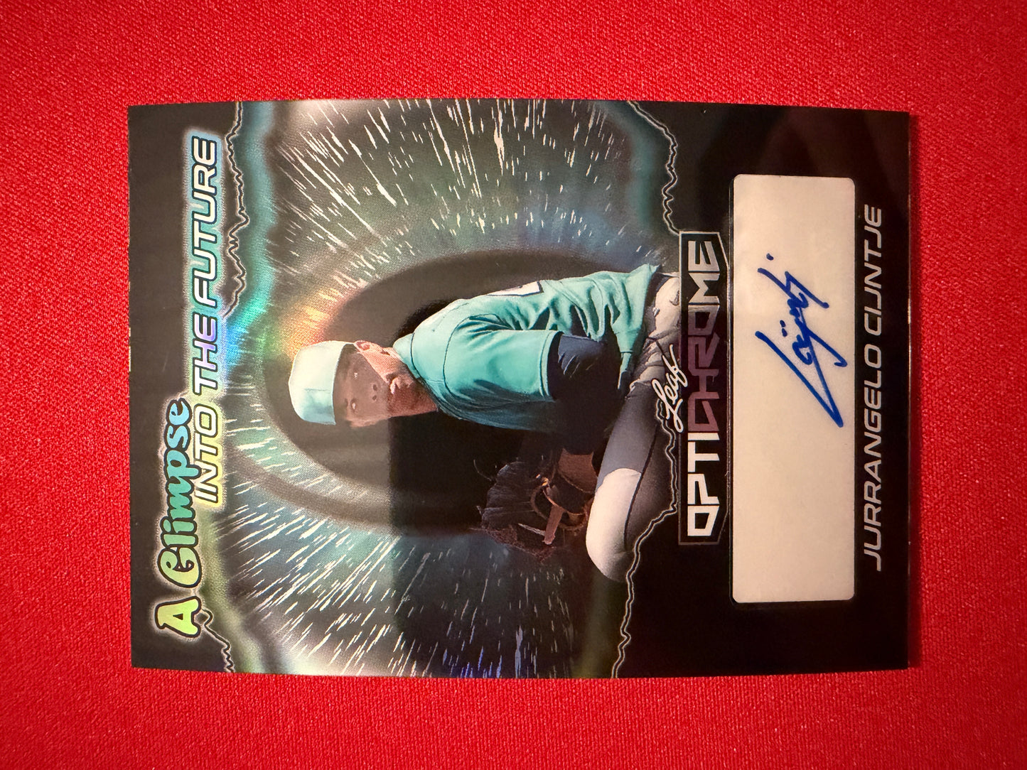 Jurrangelo Cijntje 2025 Leaf Optichrome Baseball Glimpse Into Future Auto Black 1/1
